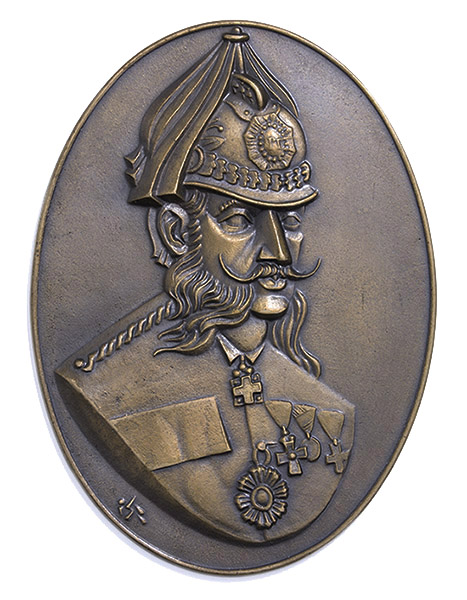 Széchenyi Ödön, 1989., bronz, öntött, 265 x 225 mm