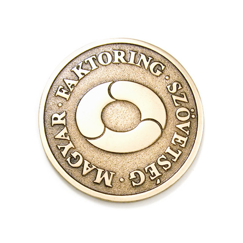 Commemorative medal, 2009, bronze, cast, 70 mm, Hungarian Factoring Association