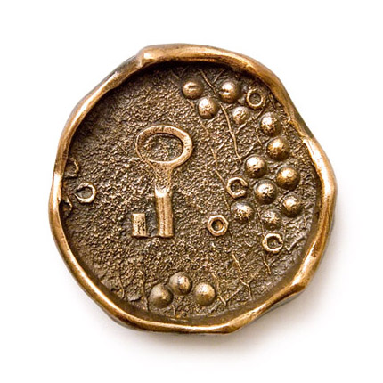 Kulcs, 1987., bronz, öntött, 75 mm