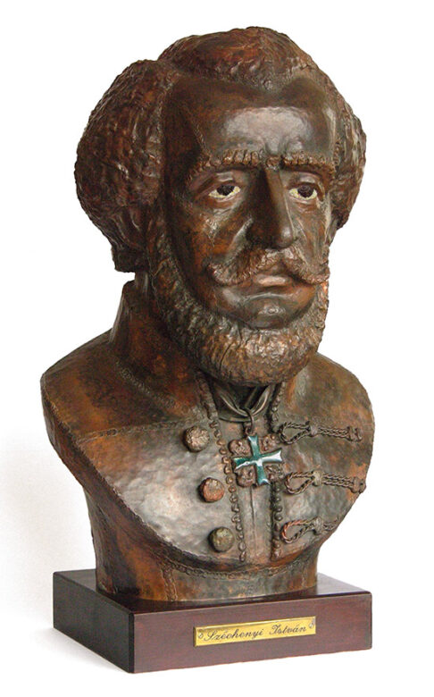 Széchenyi István, 1989., vörösrézlemez, 60 cm