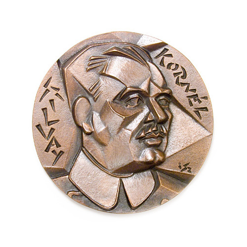 Szilvay Kornél, emlékérem, mintadarab, 1995., bronz, öntött, 110 mm
