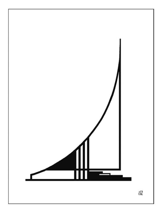 A torony - Hommage à Tatlin, I., 1981., tollrajz, digitális változat, 297 x 210 mm