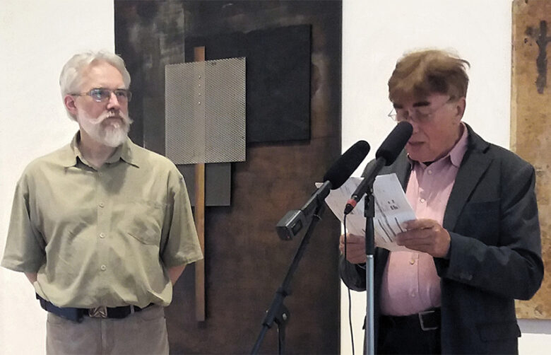 „Intervallum” – önálló kiállítás megnyitó, ifjabb Szlávics László, Lóska Lajos, Erdős Renée Ház, 2019., Budapest, Fotó: Végh Kata